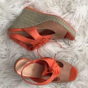 Orange Cole Haan Wedges